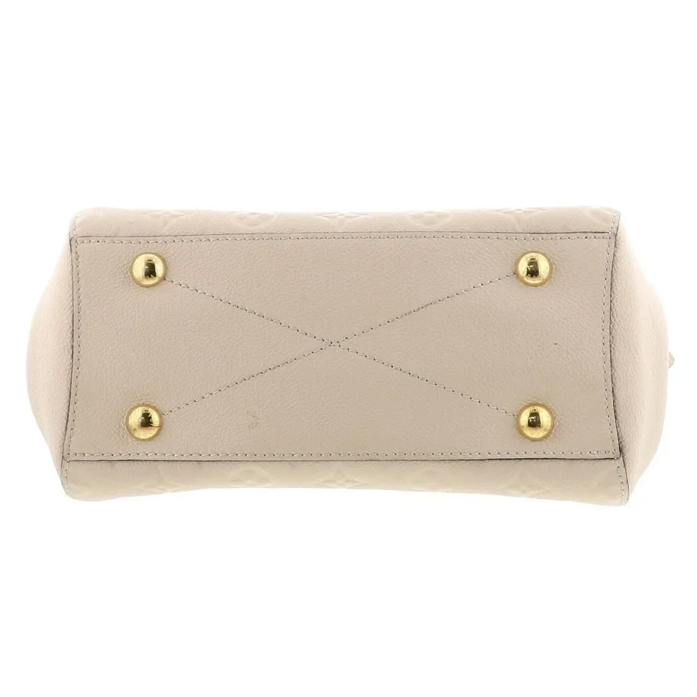 Louis Vuitton Monogram Empreinte White Montaigne BB Handbag Leather White